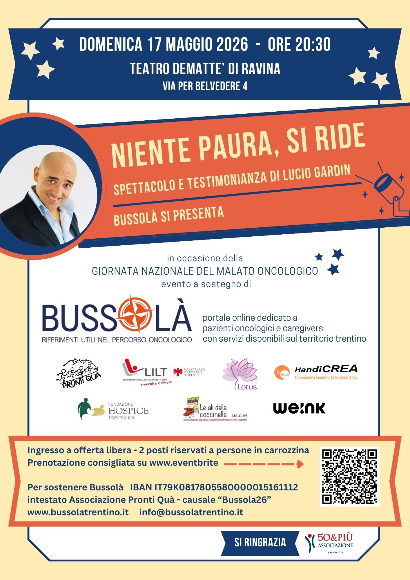 Niente paura, si ride: Lucio Gardin per BussoLà Trentino